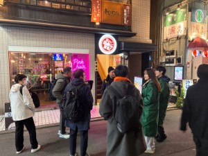 中目黒駅にて二日酔い対策サプリメントのPR配布