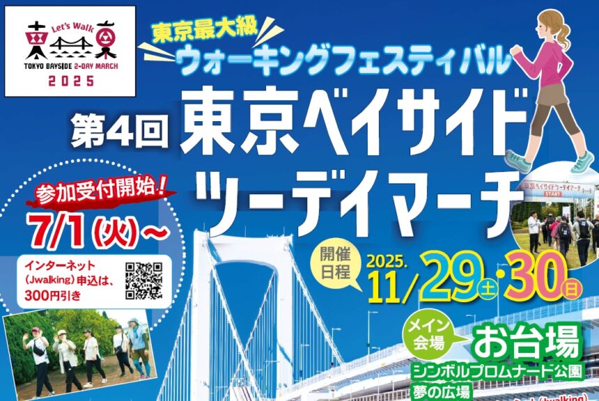 東京最大級のウォーキングフェスティバル会場にてスポーツクラブのPR配布